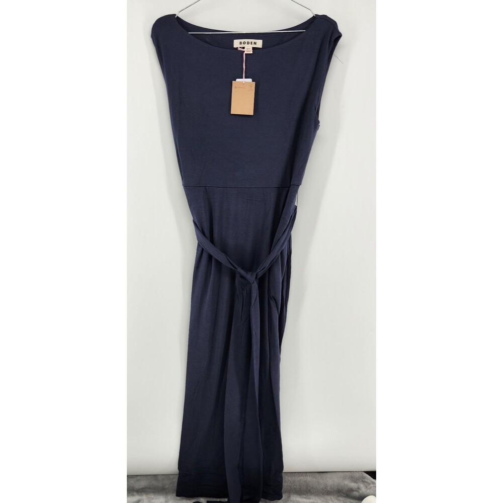 Boden 8P Petite Navy Tamsin Jersey‎ Midi Dress NWT